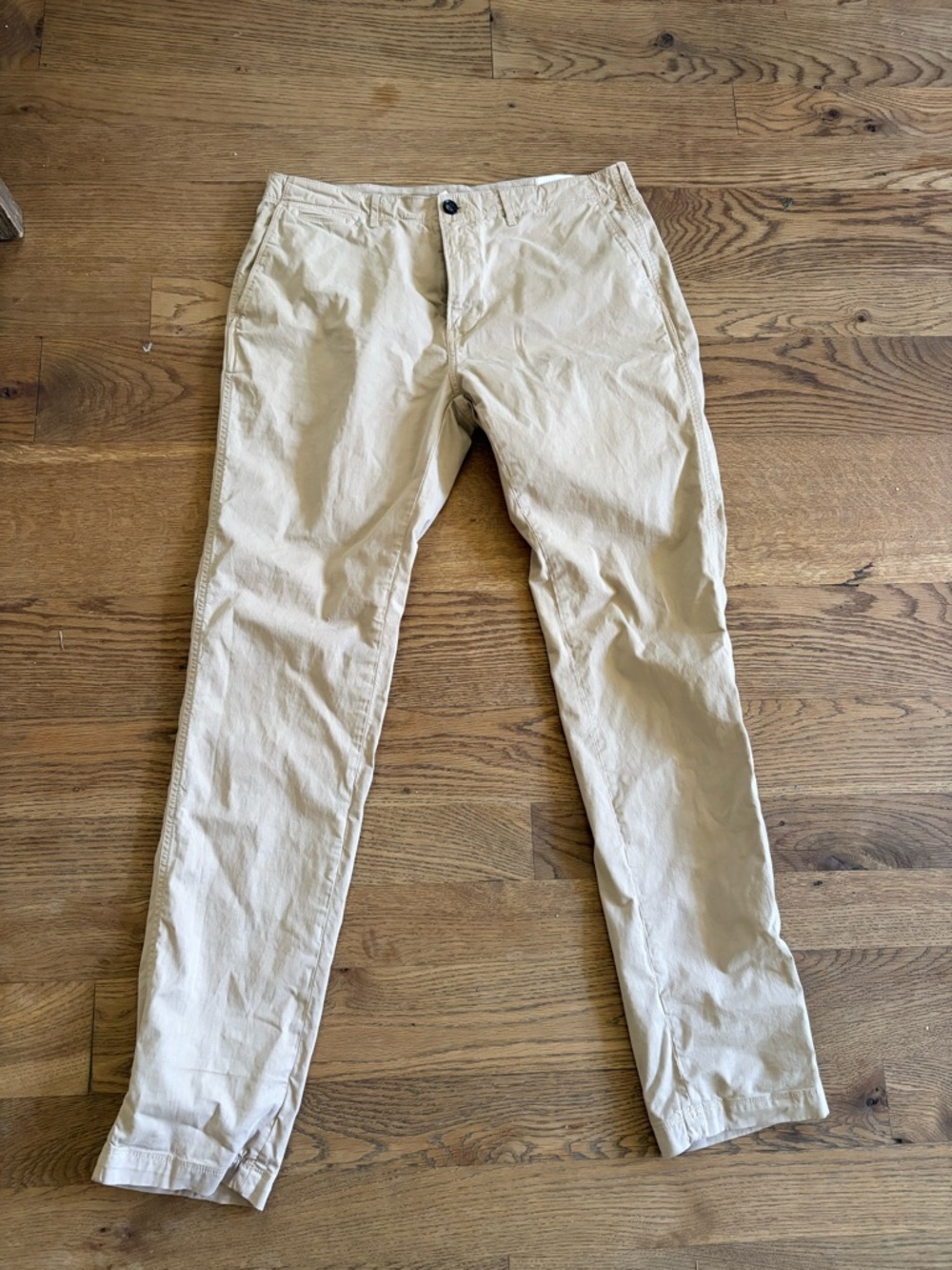 Billy Reid Slim Fit Pants Men's 31 khaki stone slim Leg‎ size 34 x 33 inseam
